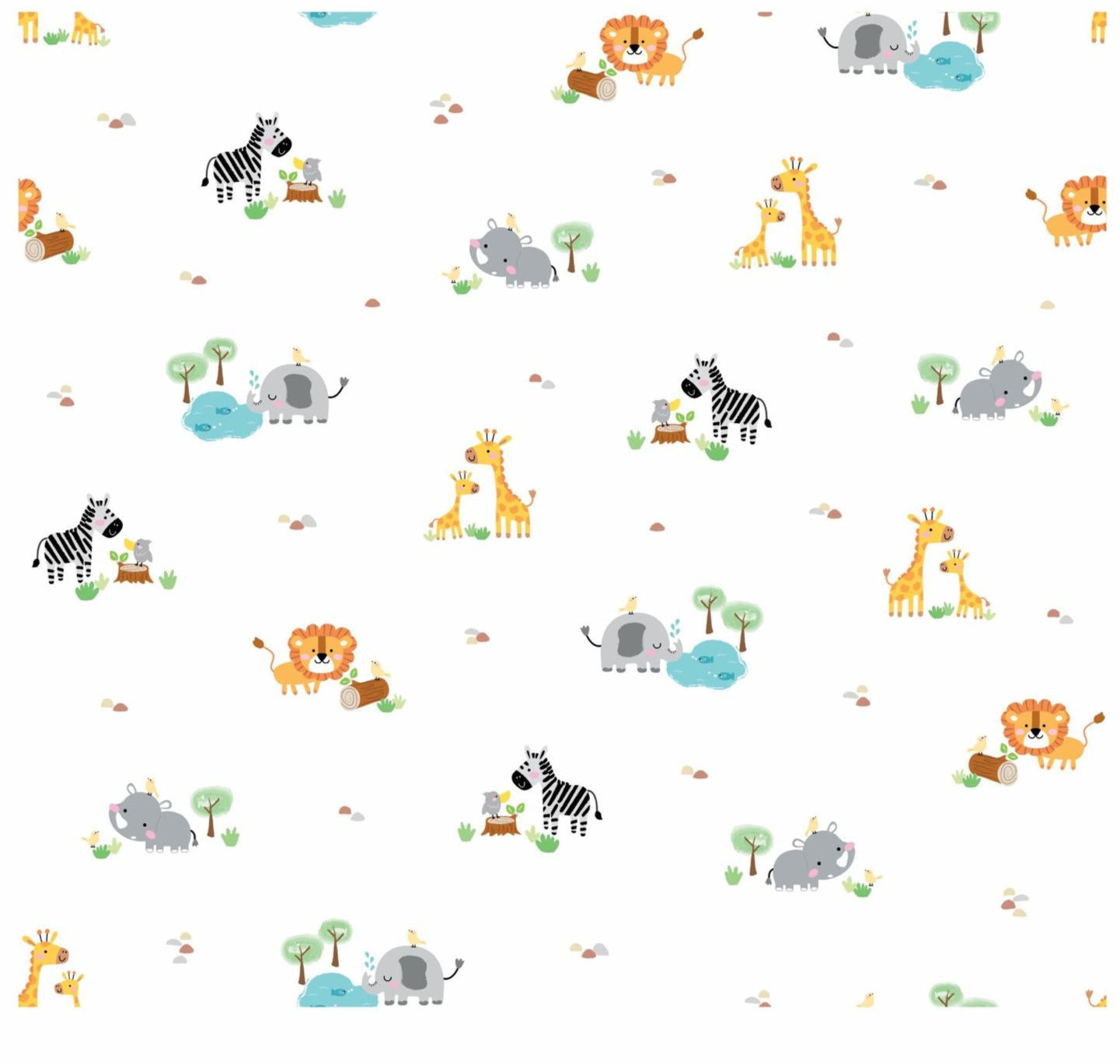 African Wildlife - Baby Bamboo Shortall (Zipper)