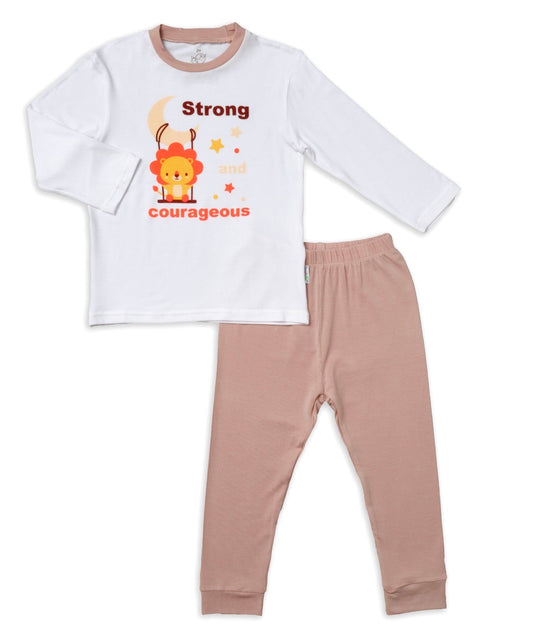 Kids Long-sleeve Pyjamas Set (Printed - Strong) - TENCEL™ Modal