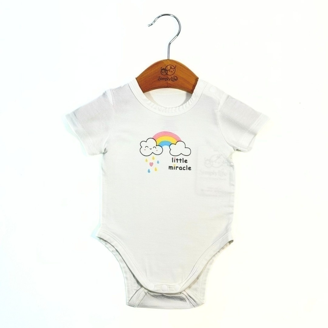 Little Miracle Baby Romper with shoulder button