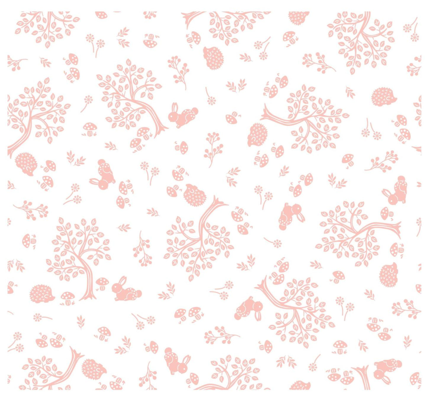 Vintage Forest (Pink) - Baby Bedding Blanket (120 x 120 cm) - Double Layer