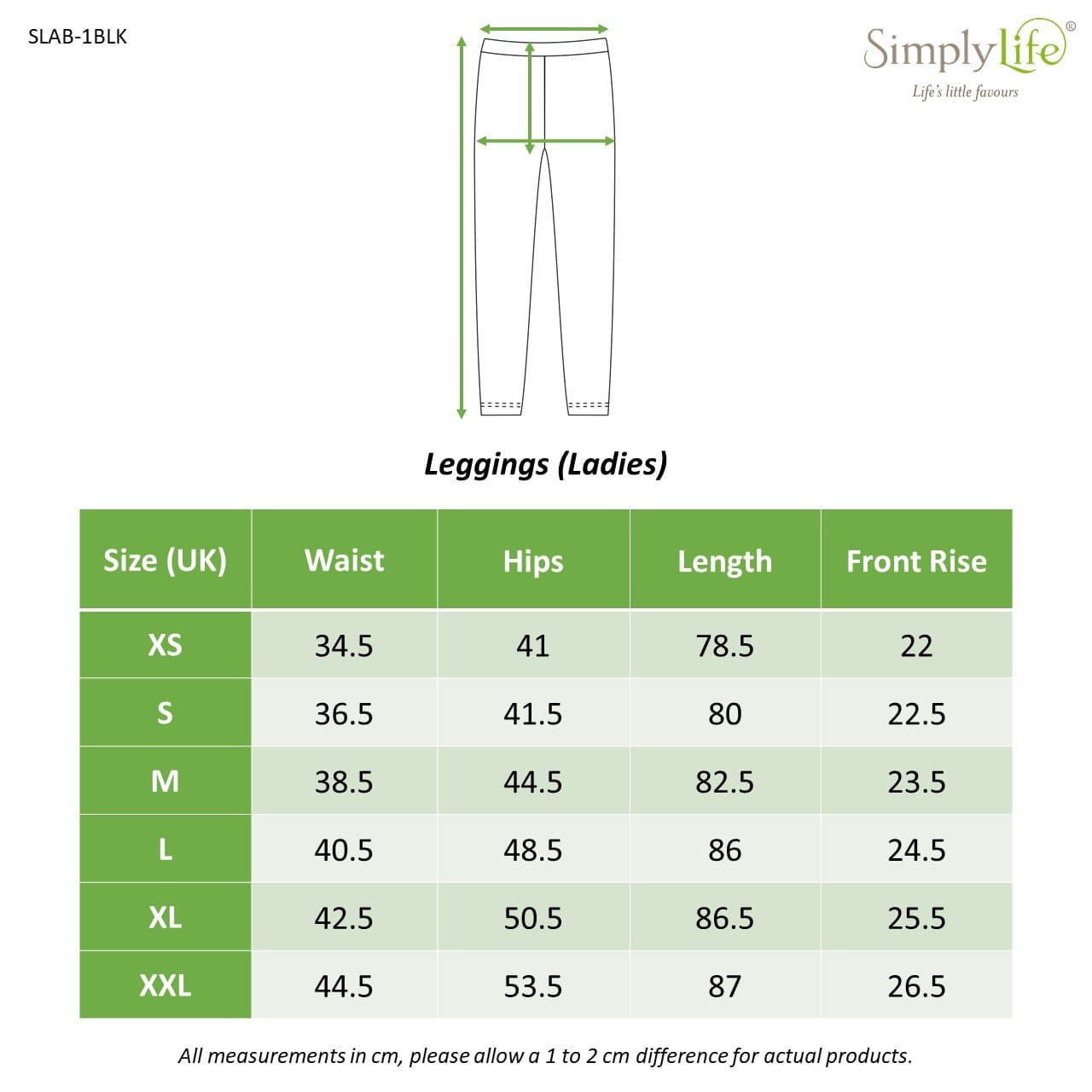 Ladies' Basic Bamboo Leggings - Black