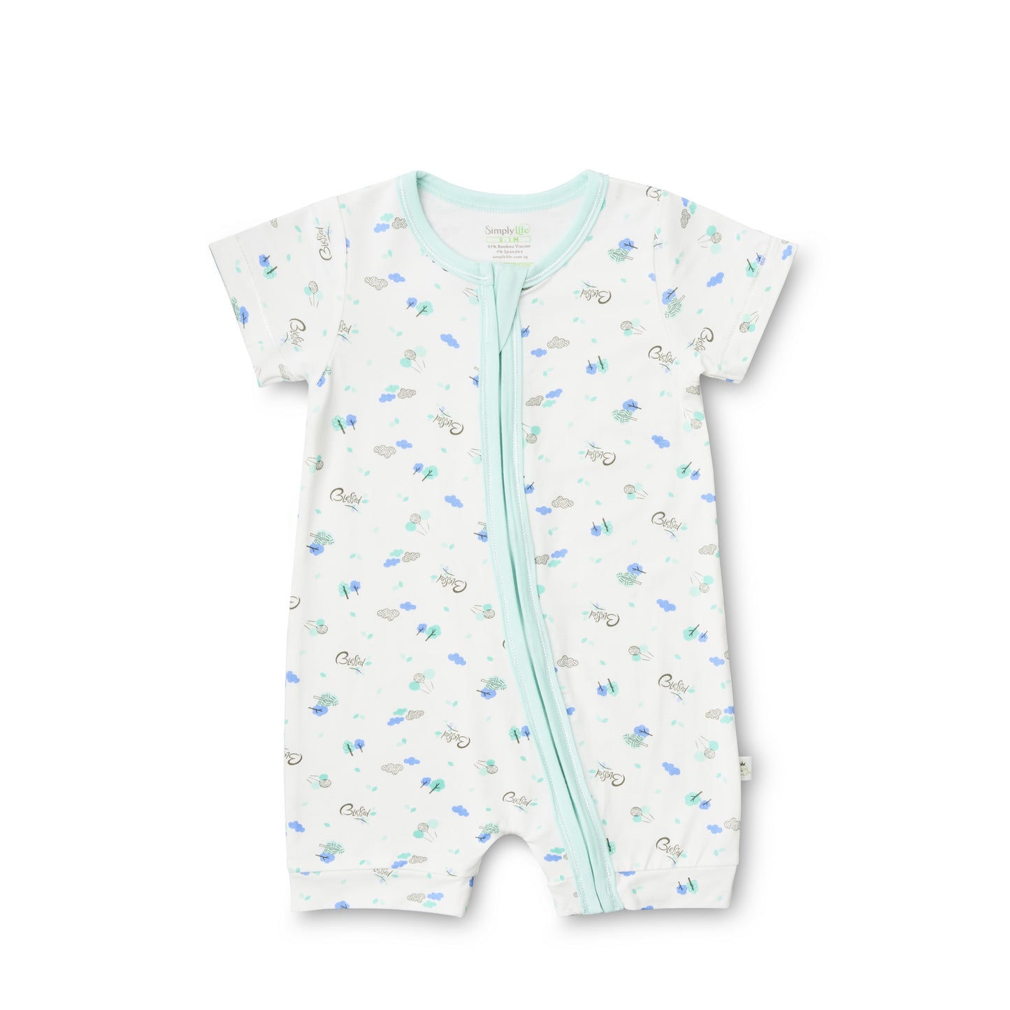 Blessed - Baby Bamboo Shortall (Zipper)