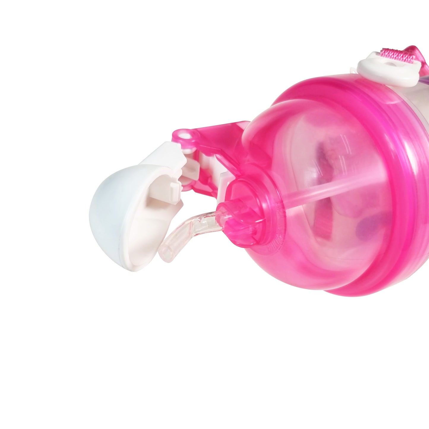 Strawberry Shortcake - BPA-free Kids Girl Canteen Water Bottle with Adjustable Strap & Soft Straw silicon spout (Children School)