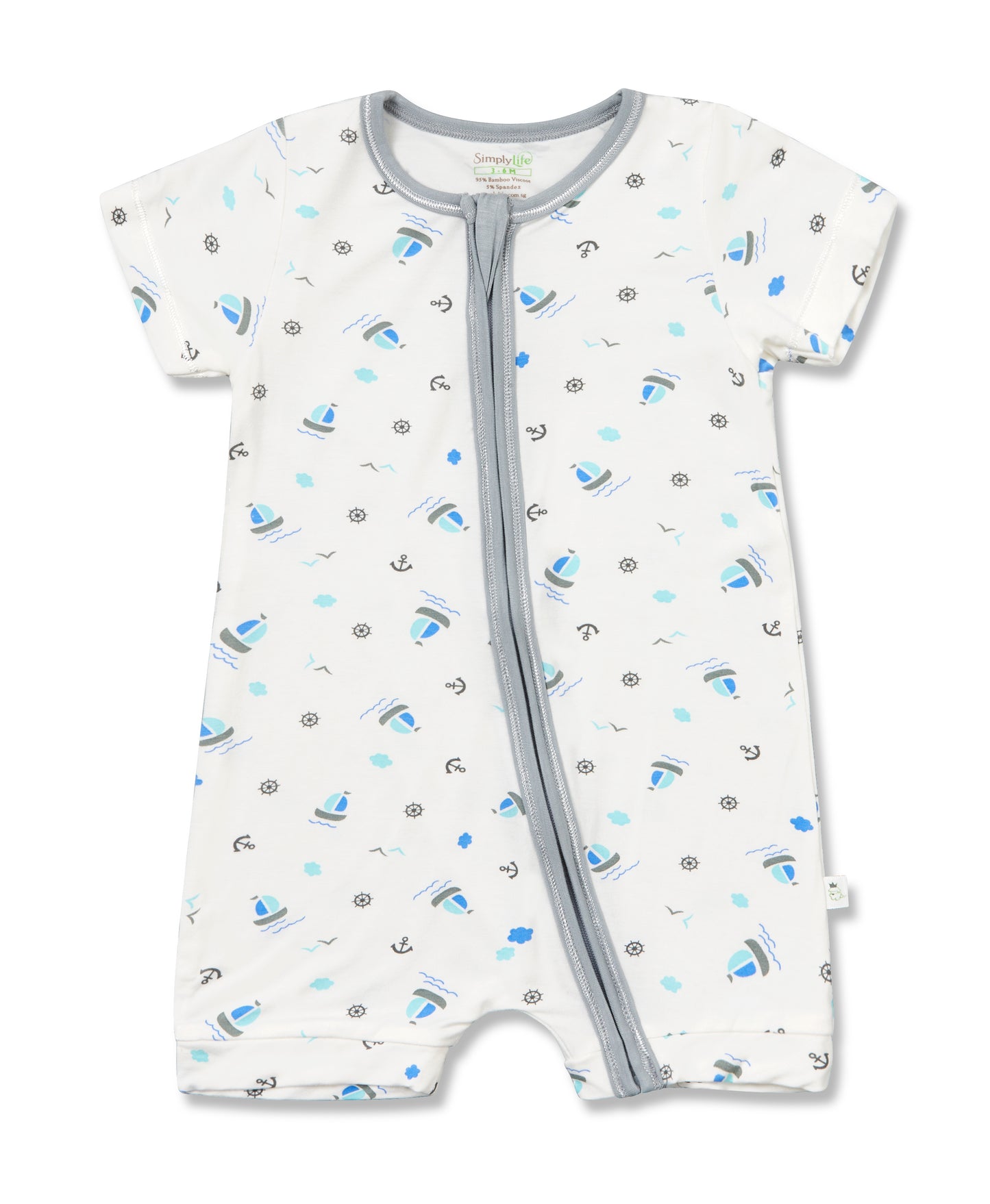 Adventures - Baby Bamboo Shortall (Zipper)