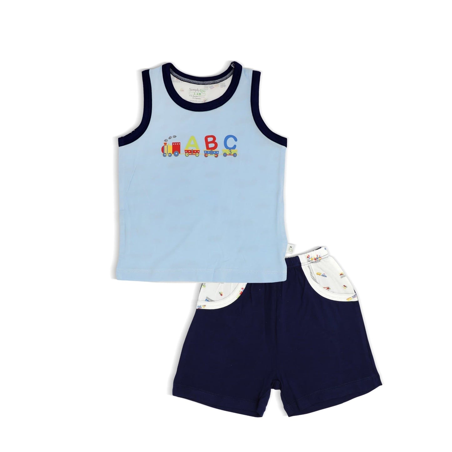 ABC Train - Shorts & Singlet Set by simplylifebaby