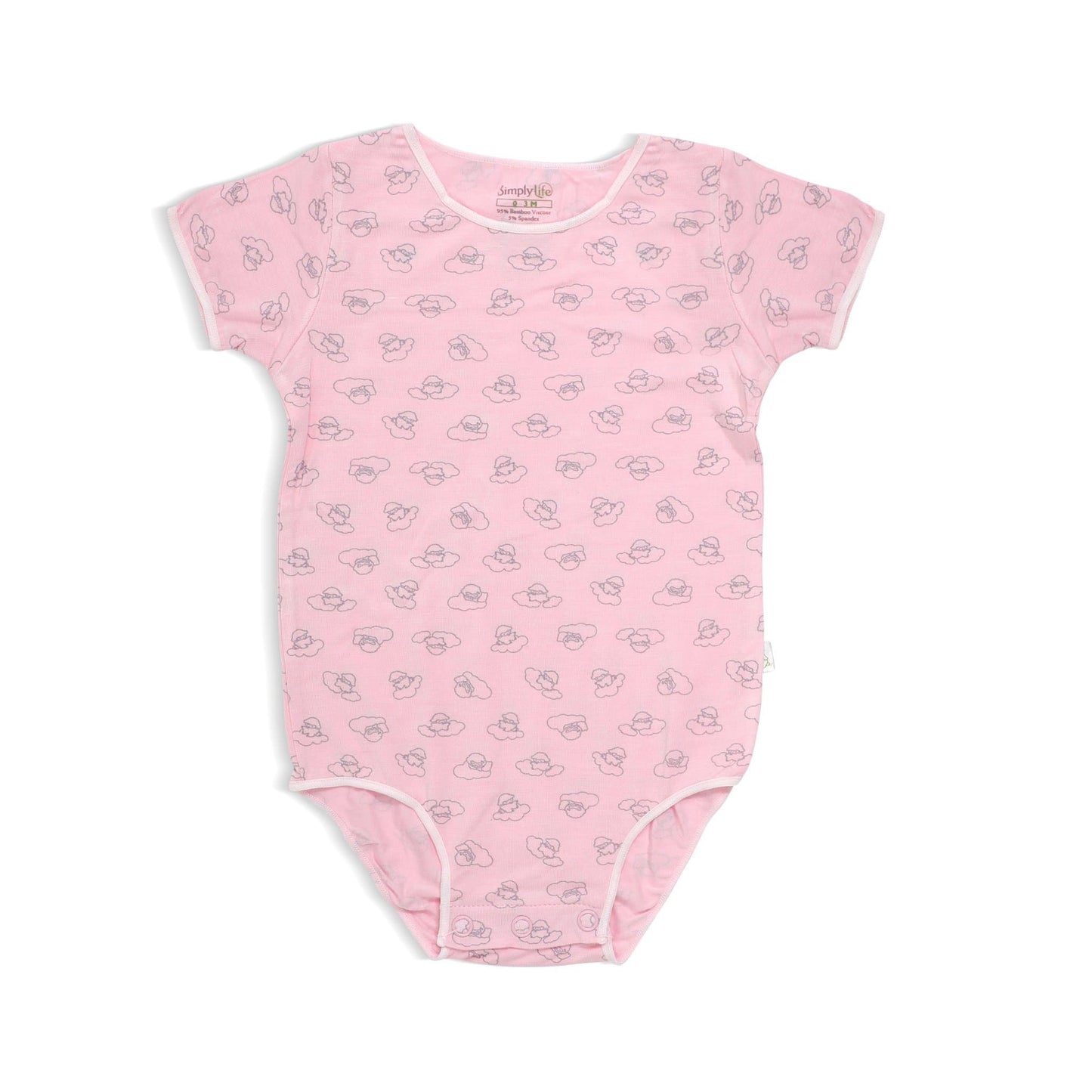 Adorable Lamb - Short-sleeved Stretchy Romper by simplylifebaby