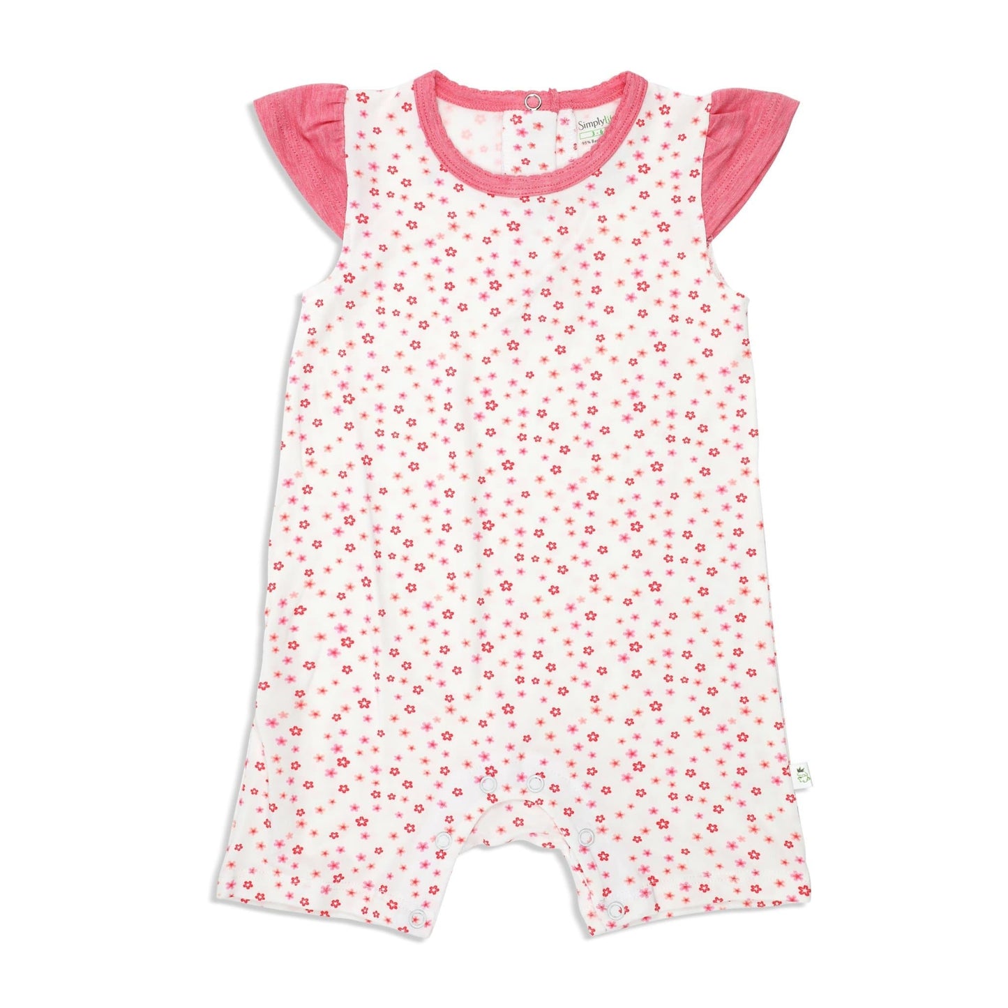 Floral - Girls' Shortall (Cap Sleeves) - Simply Life