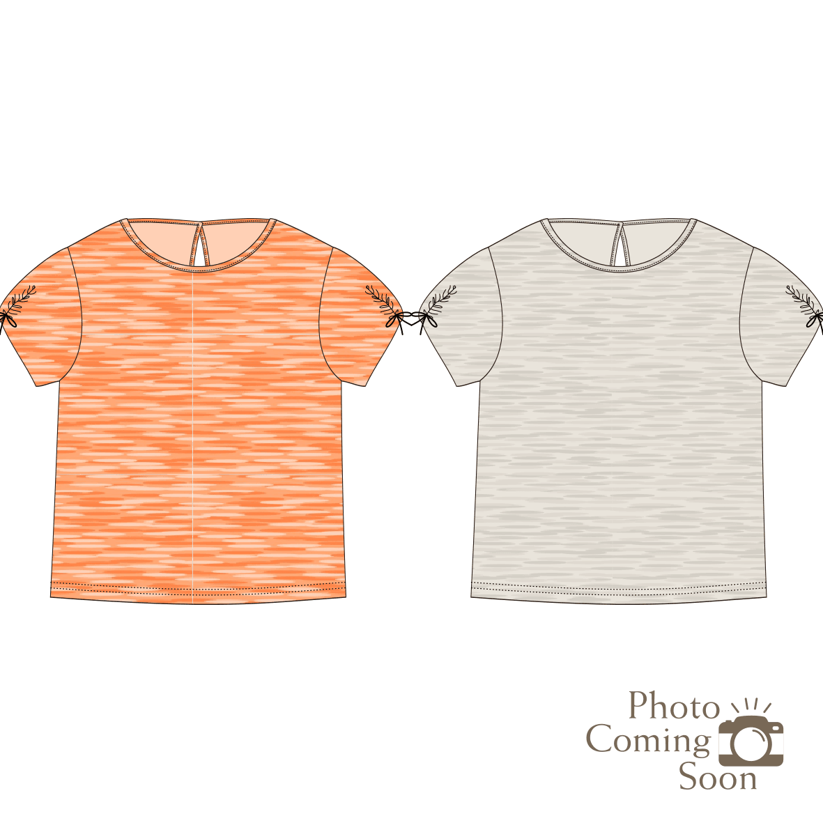 Girls Tee (Gartherised Sleeves) (Pack of 2)