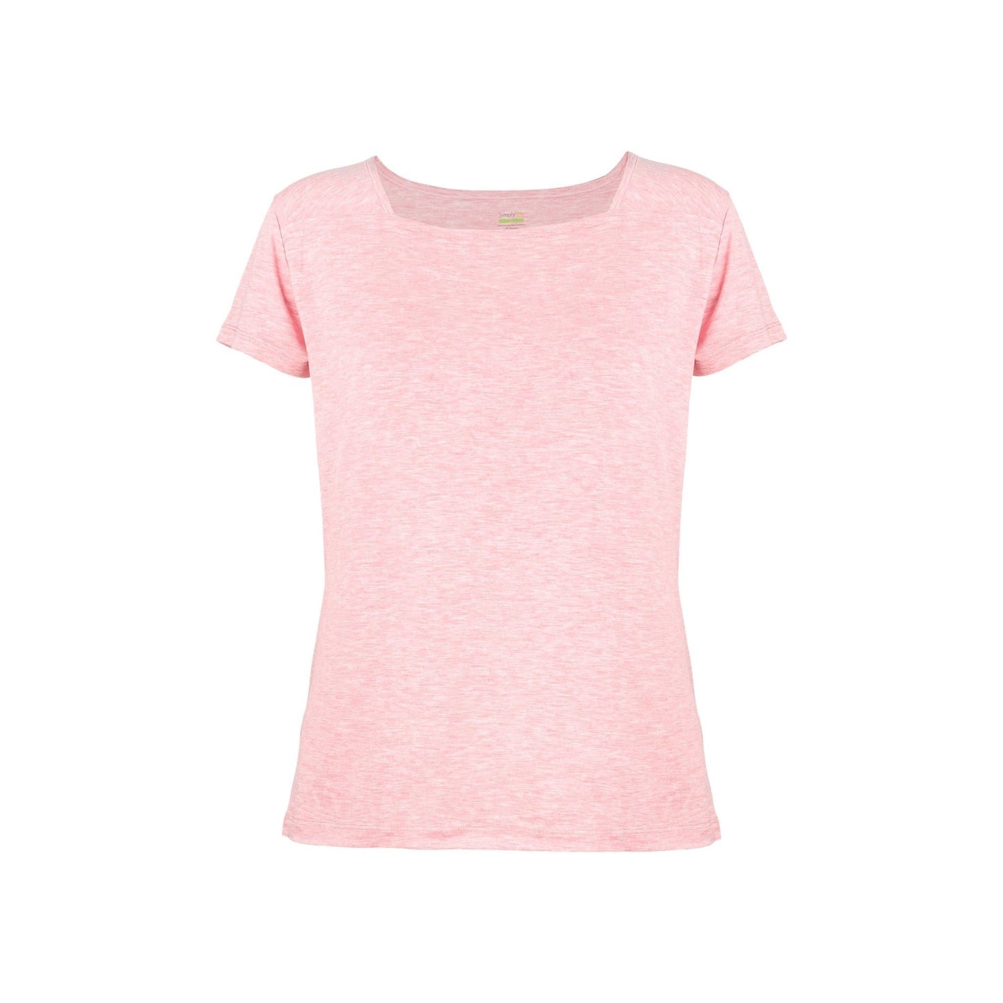 Ladies' Square Neckline Bamboo Tee - Pink