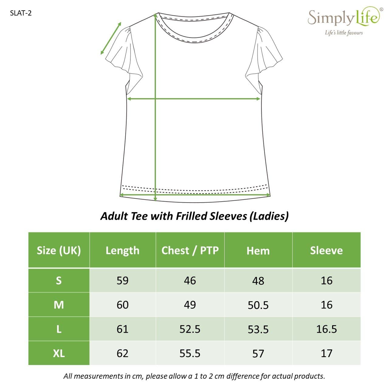 Ladies' Tee with Frilled Sleeves - Grey