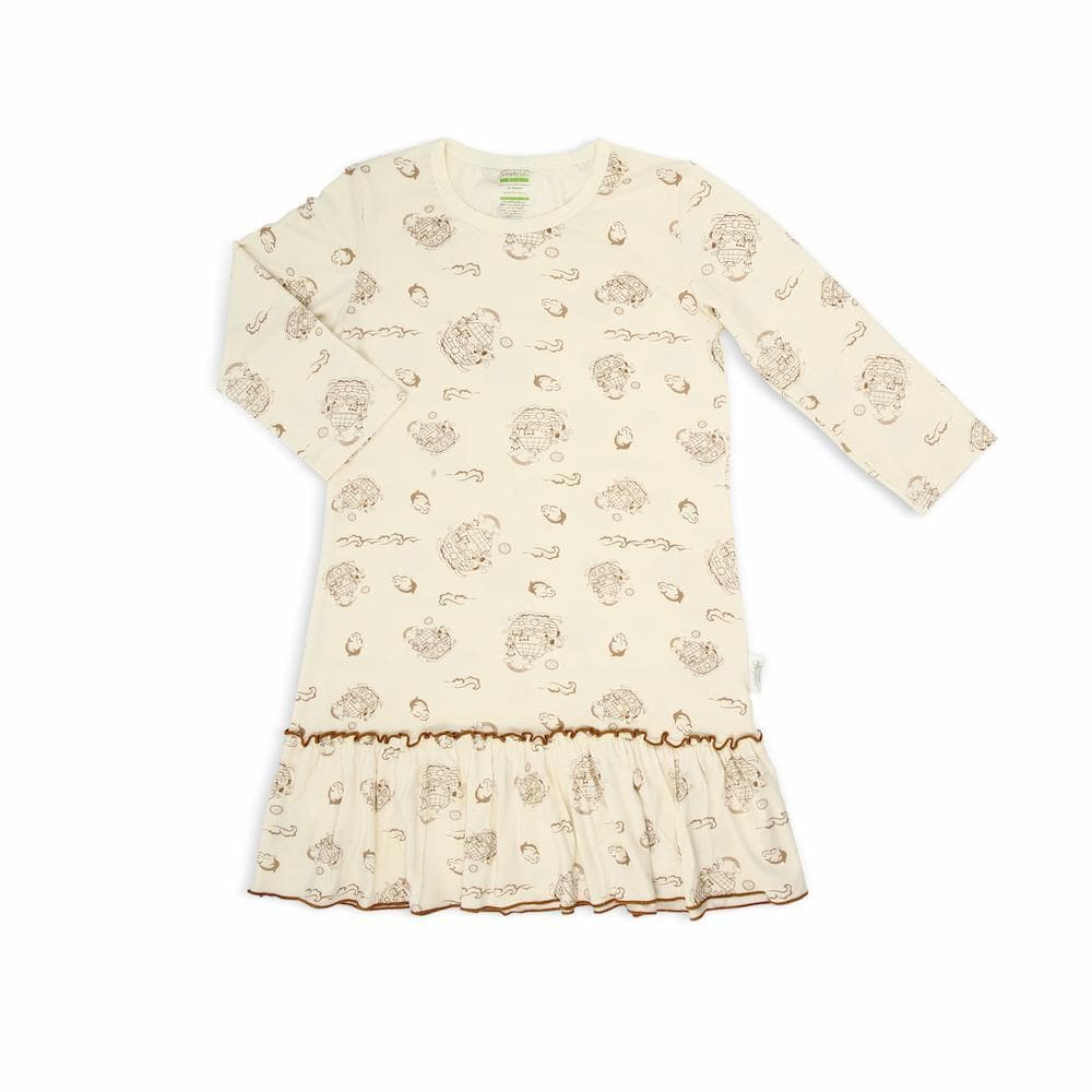 Noah's Ark - Nightie (Long Sleeves with Bottom Ruffles) by simplylifebaby