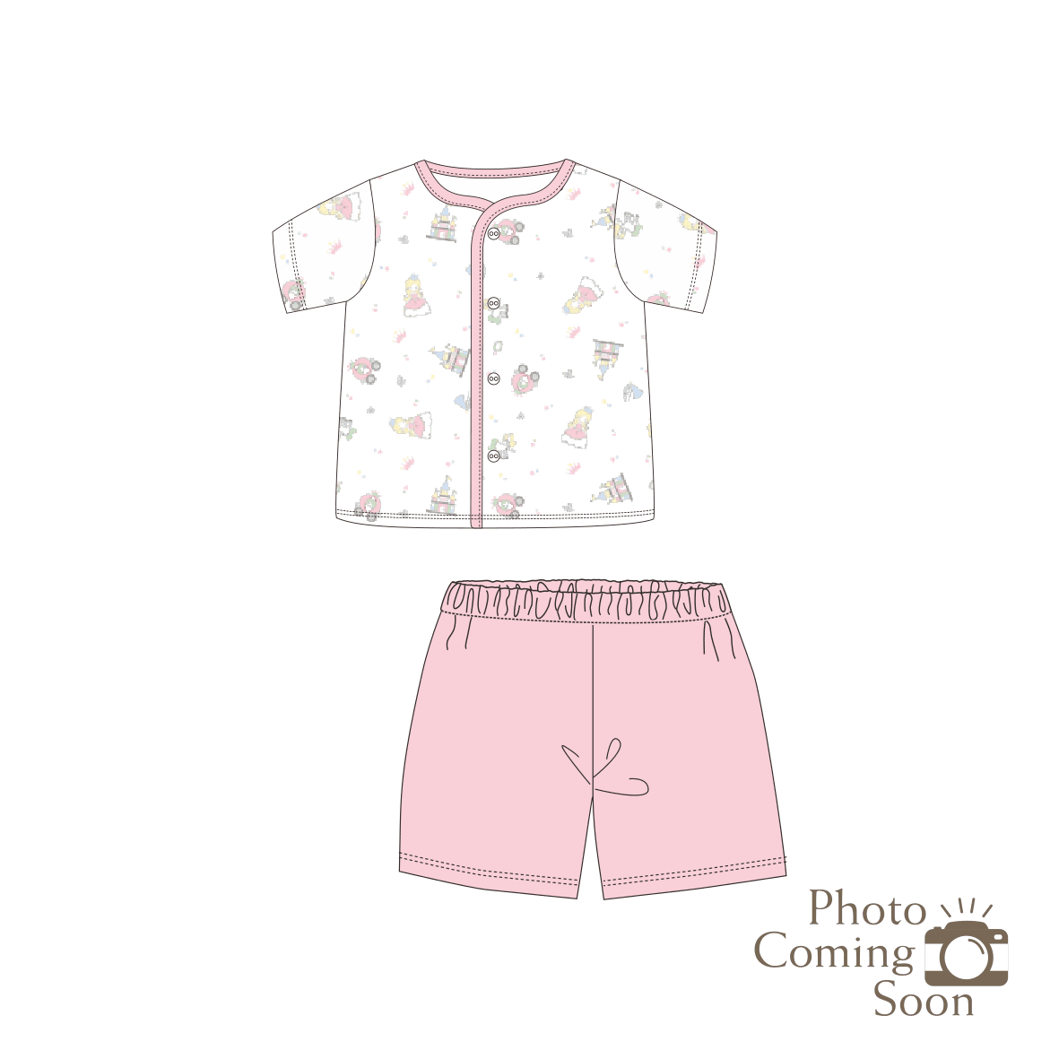 Princess 2 - Baby Short Sleeved Button Vest with Shorts Set