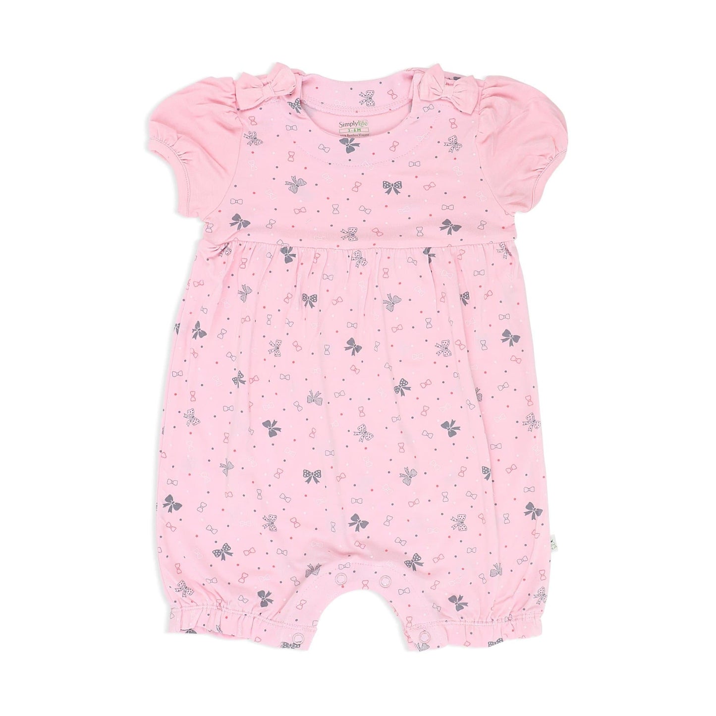 Ribbons - Shortall with Puff Sleeves and Bows - Simply Life