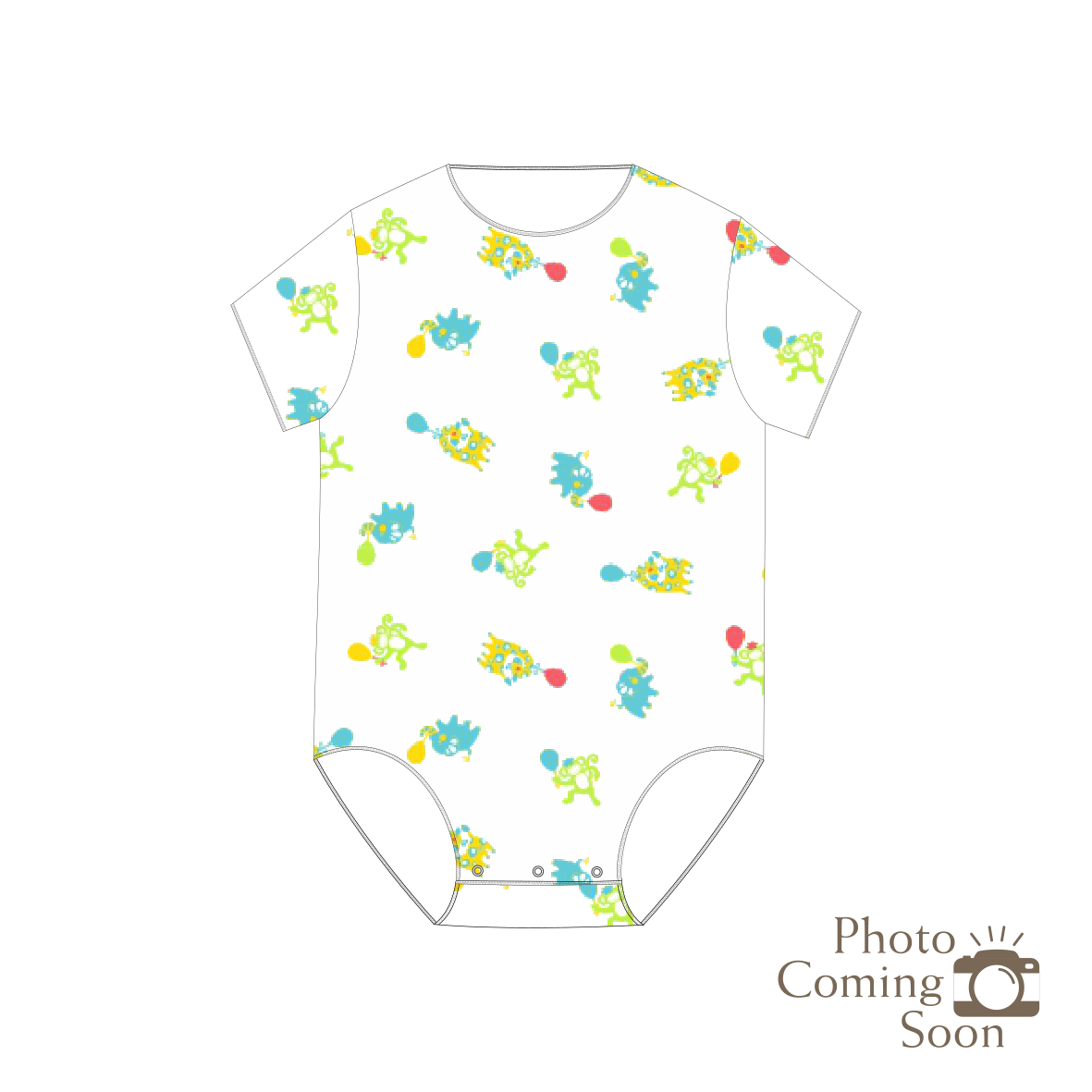 Safari - Short-sleeved Stretchy Romper (Turquoise)