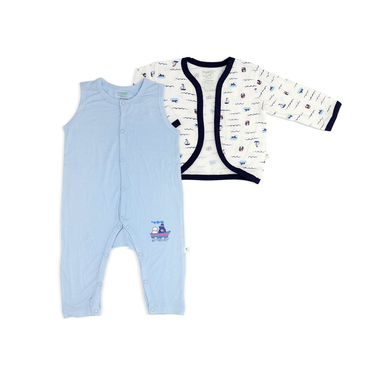 Sailing - Sleepsuit with Cardigan (2-pc Set) by simplylifebaby