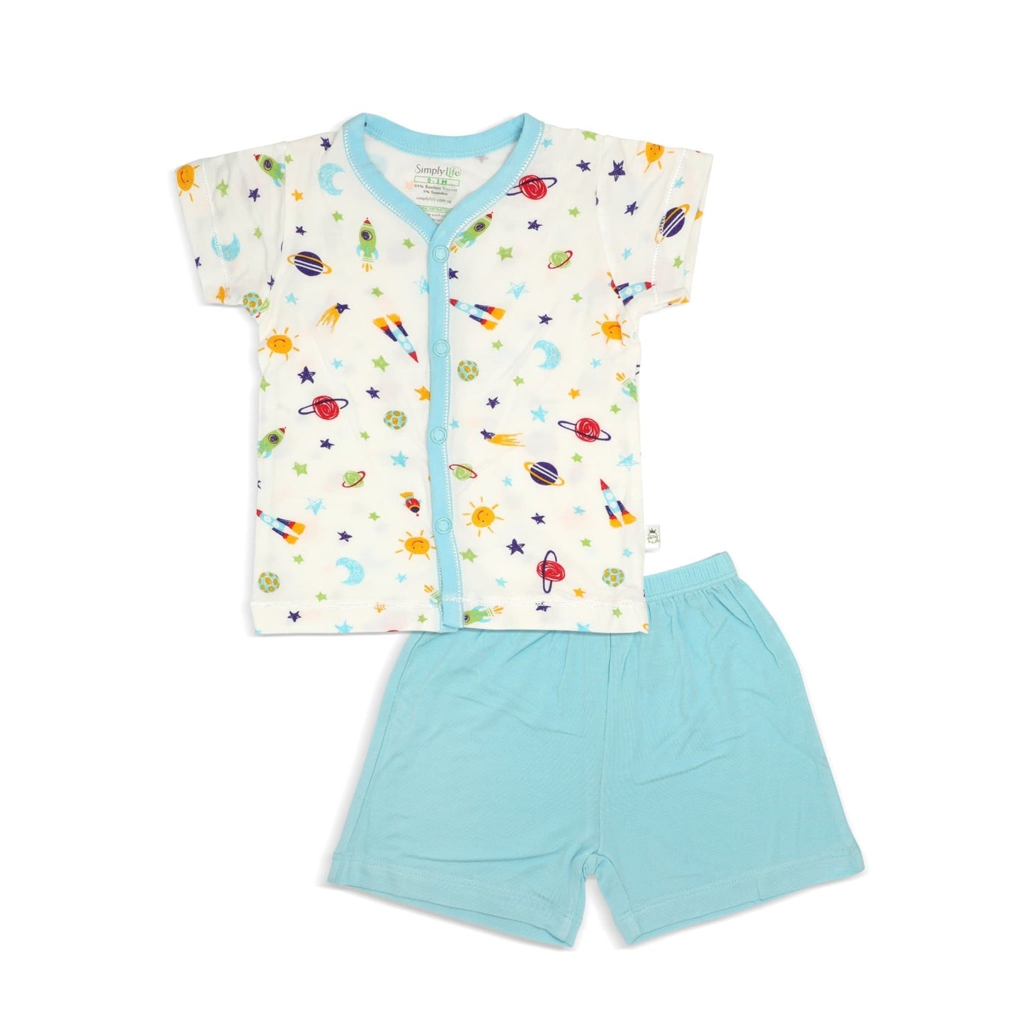 Spaceships - Shorts & Short-sleeved Vest by simplylifebaby