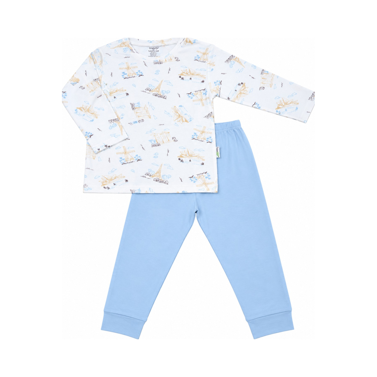 Pyjamas Set (Long Sleeve) - Cities