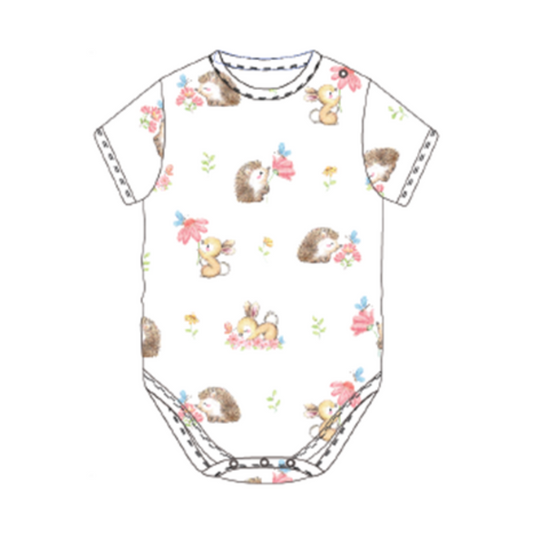 Woodlands - Baby Romper with shoulder button