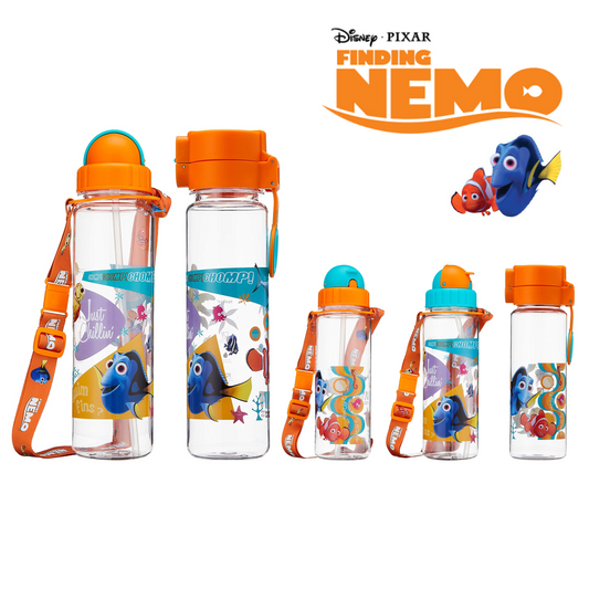 Disney Finding Nemo - BPA-Free Tritan Water Bottle Straw Cap with Safety Release Strap or Push Cap Bottle