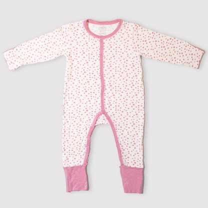 Long-sleeved Button Sleepsuit with Folded Mittens & Footie (Group)