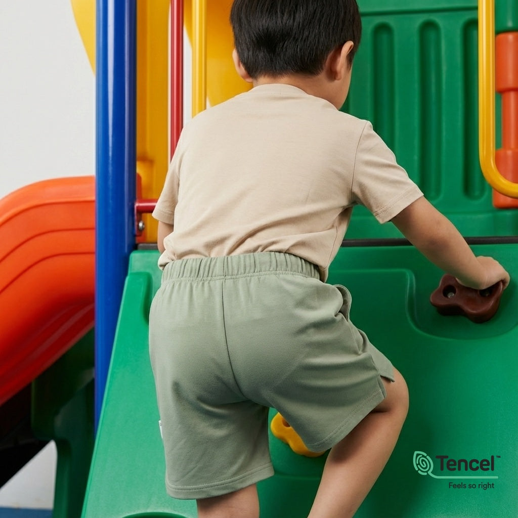 Kids Basic Tee with pocket (Peach) - TENCEL™ Modal