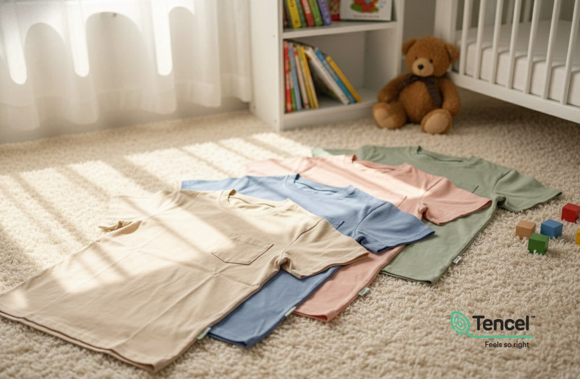 Kids Basic Tee with pocket (Oat) - TENCEL™ Modal