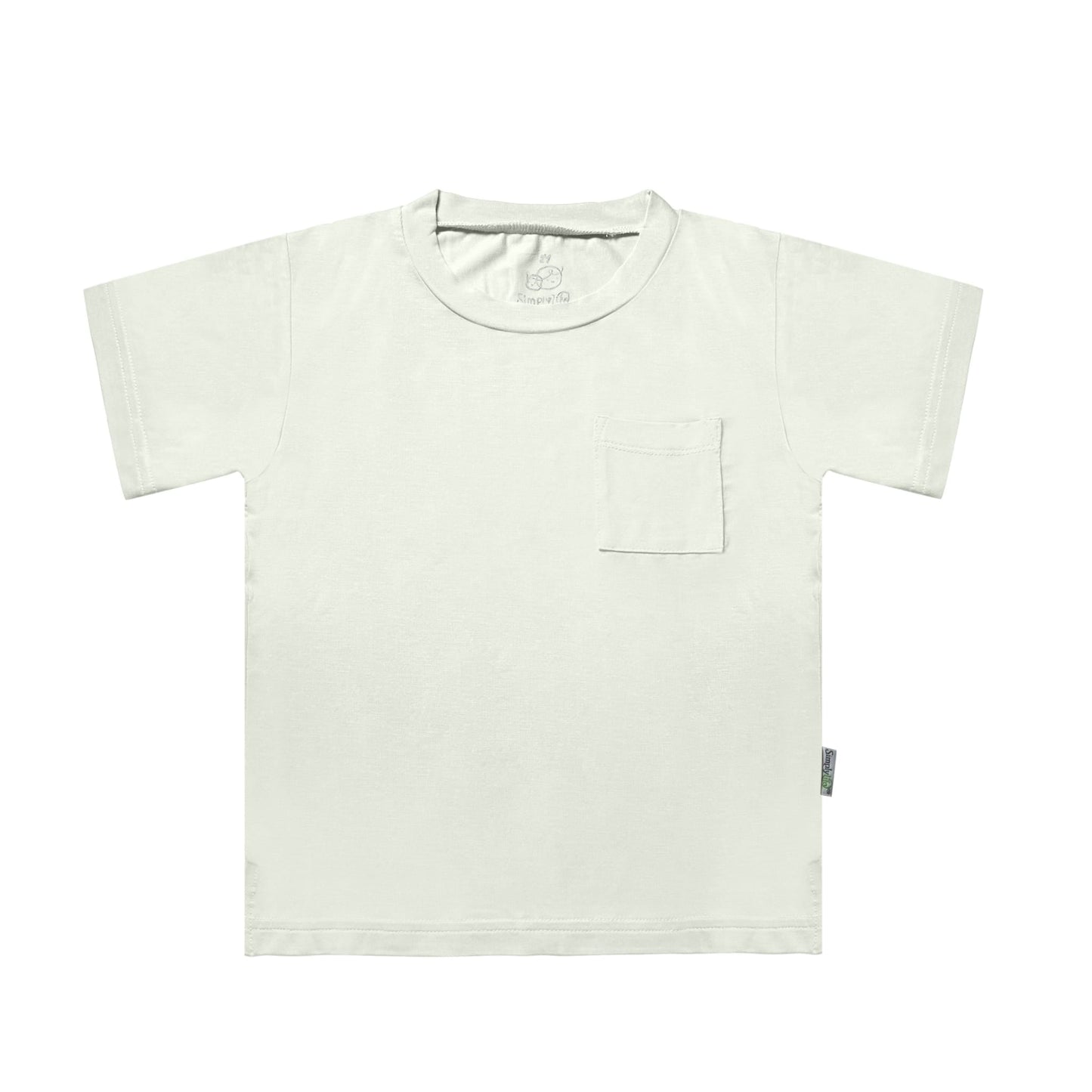 Kids Basic Tee with pocket (White) - TENCEL™ Modal
