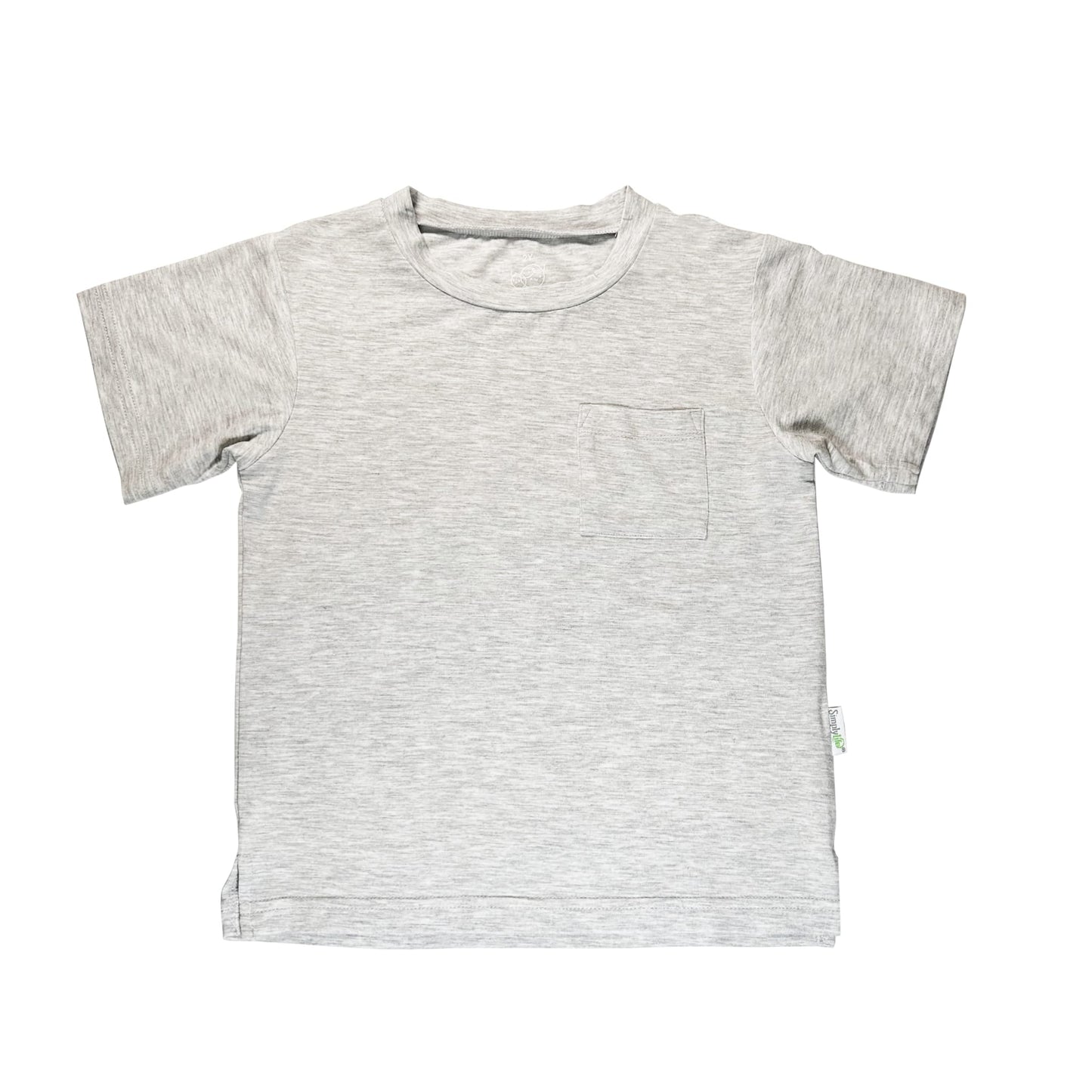 Kids Basic Tee with pocket (Heather Grey) - TENCEL™ Modal