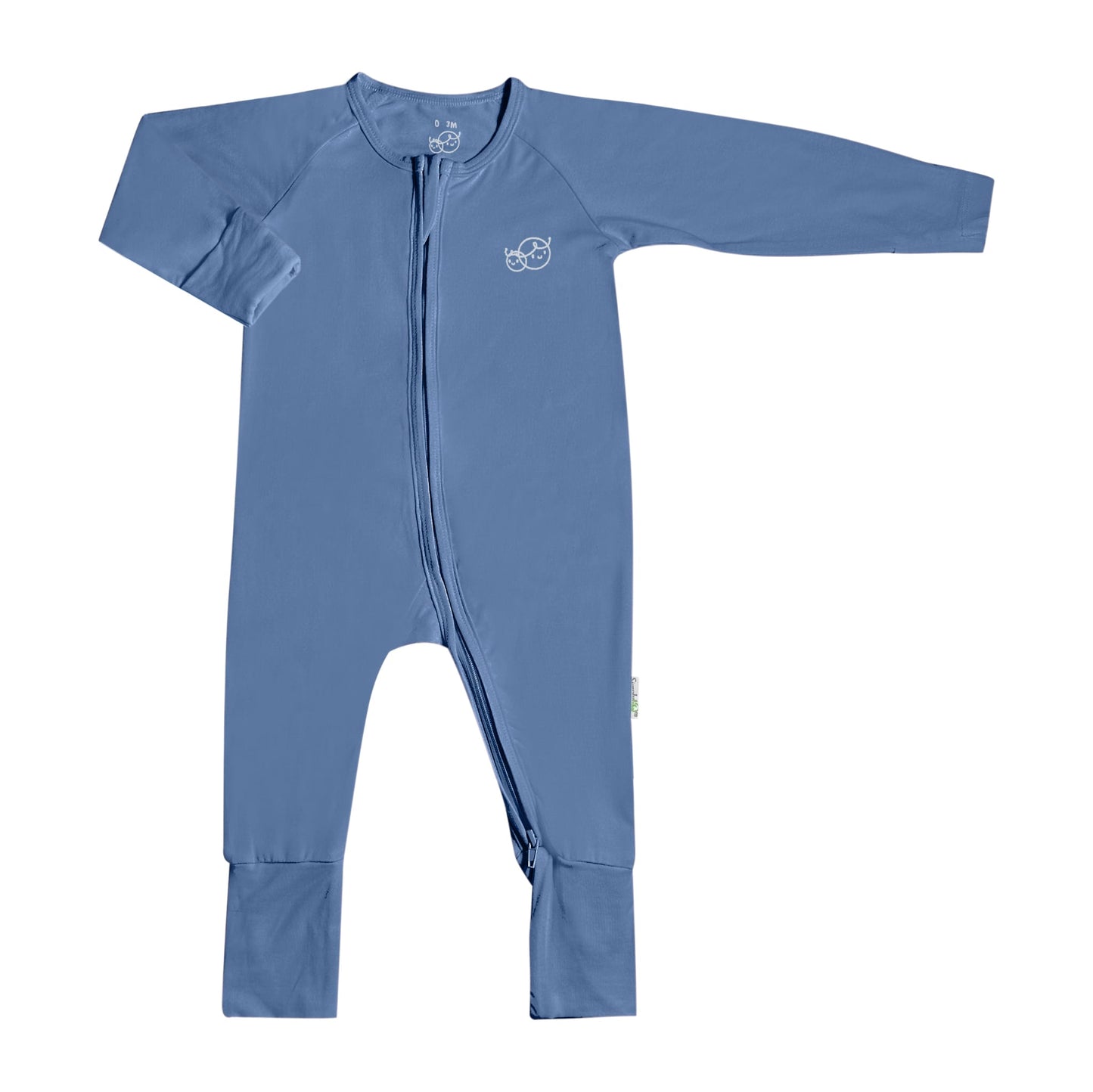 Baby Long-sleeved Zipper Sleepsuit (Foldable Mittens & Footies) - TENCEL™ Modal