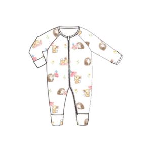 Woodlands - Baby Long-sleeved Zipper Sleepsuit (Foldable Mittens & Footies)