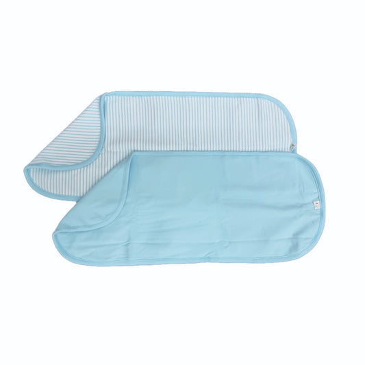 Turquoise Stripes - Baby Bamboo Burp Cloths (Pack of 2)