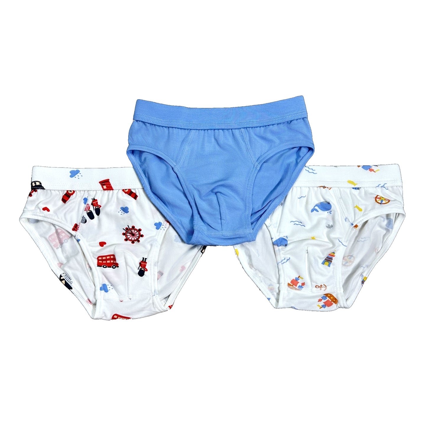 Boys Premium Briefs (Pack of 3) - Singapore & London