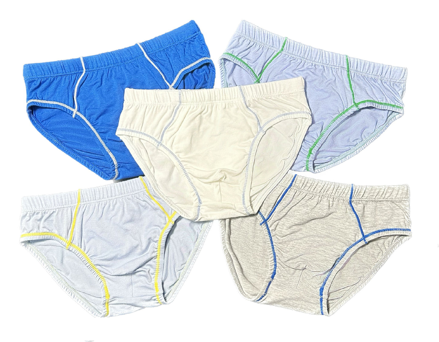 Boys Briefs (Contrast Stitching) (Pack of 5) - D