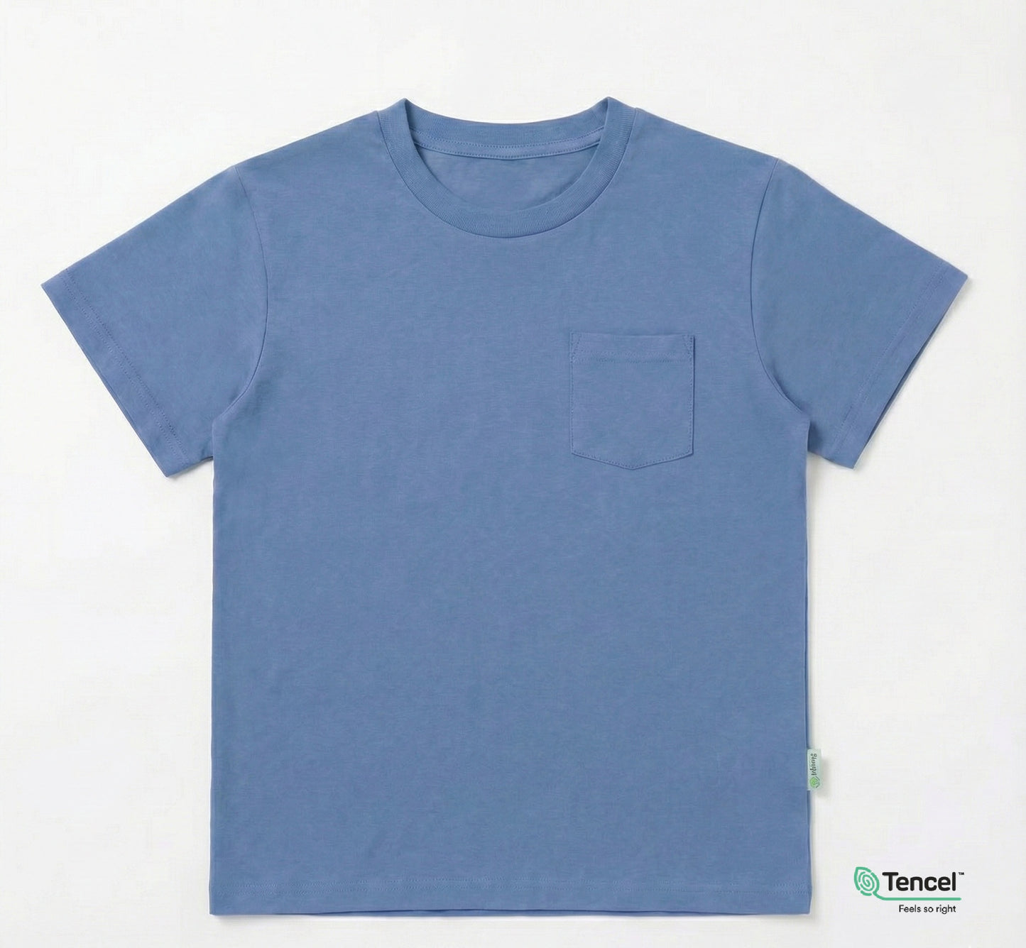 Kids Basic Tee with pocket (Cornflower Blue) - TENCEL™ Modal