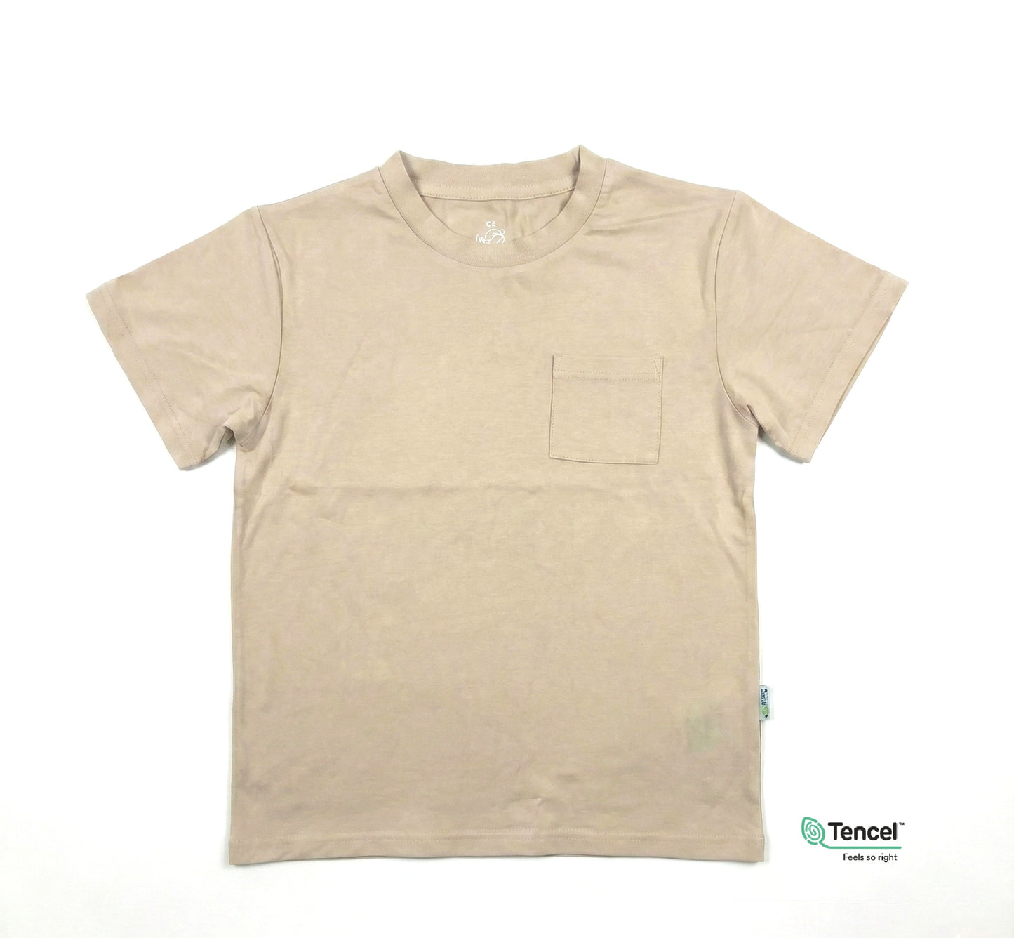 Kids Basic Tee with pocket (Oat) - TENCEL™ Modal