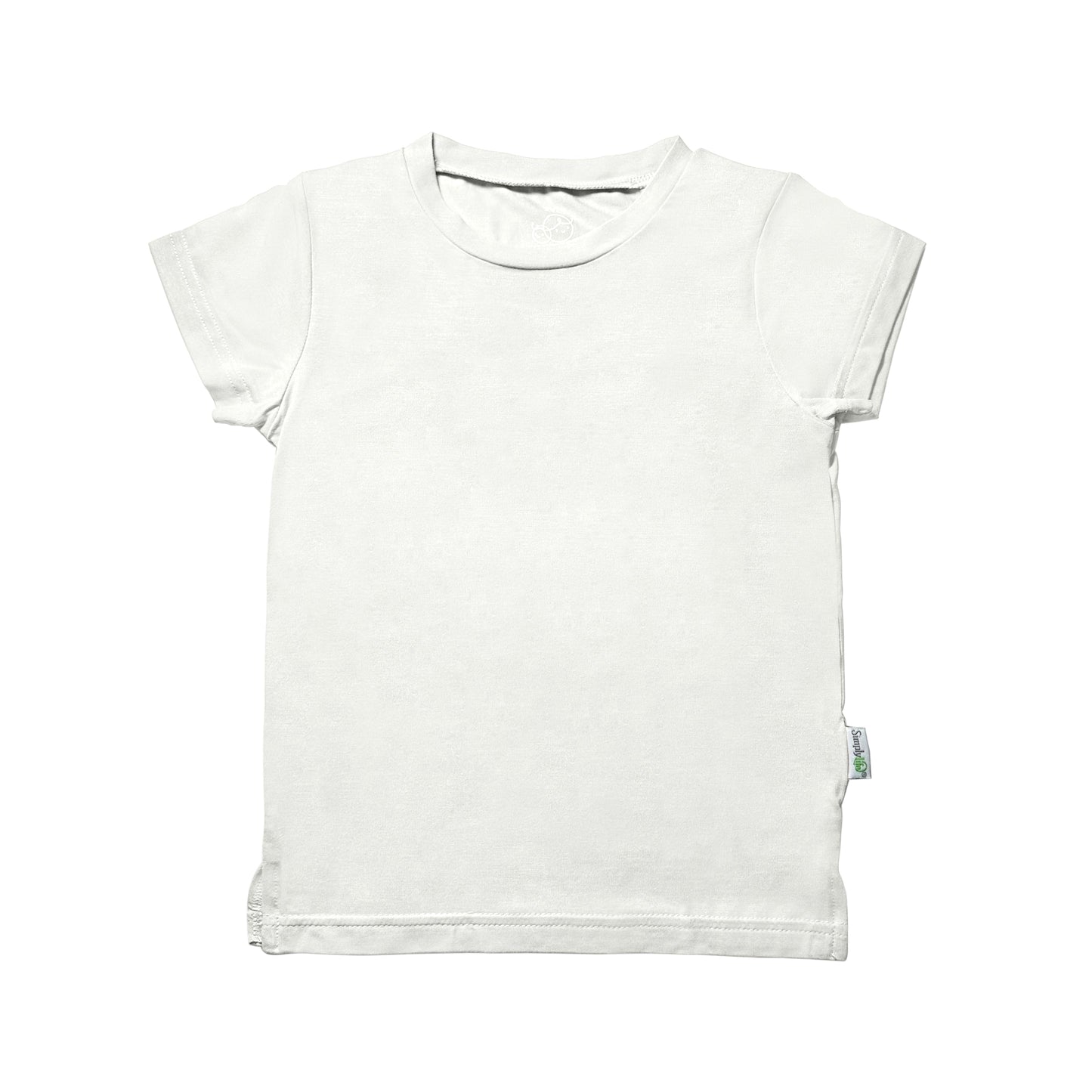 Girls Basic Tee (White) - TENCEL™ Modal