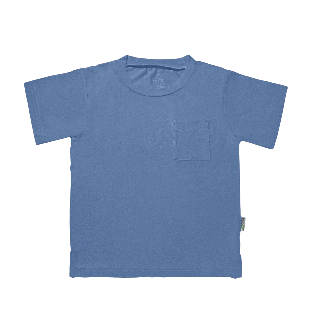 Kids Basic Tee with pocket (Slate Blue) - TENCEL™ Modal