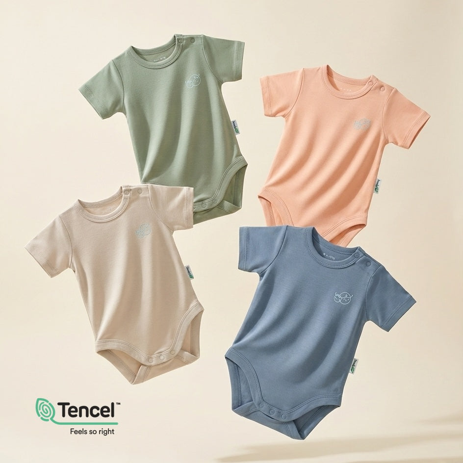 Baby Romper (Peach) - TENCEL™ Modal
