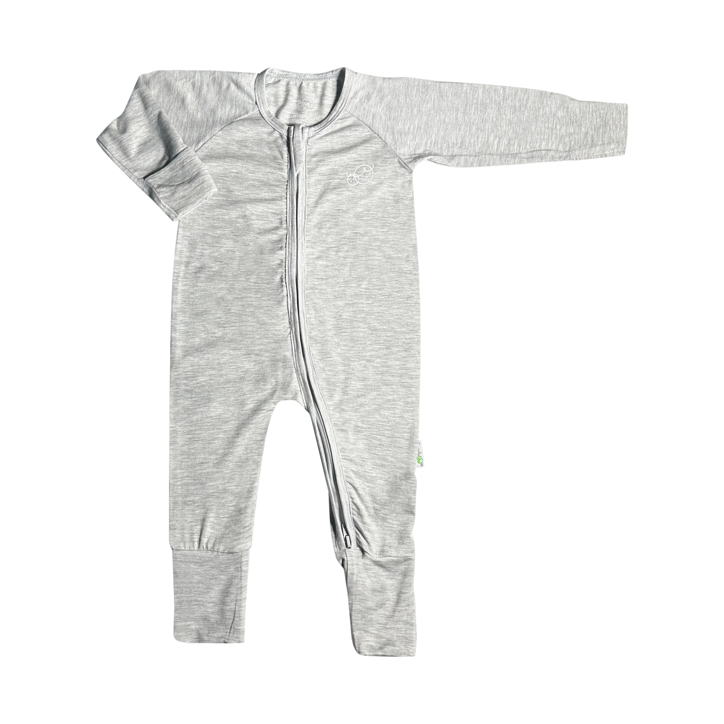 Baby Long-sleeved Zipper Sleepsuit (Foldable Mittens & Footies) - TENCEL™ Modal