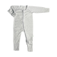 Sleepsuit (Long Sleeve, Zipper, TENCEL™ Modal) — Heather Grey