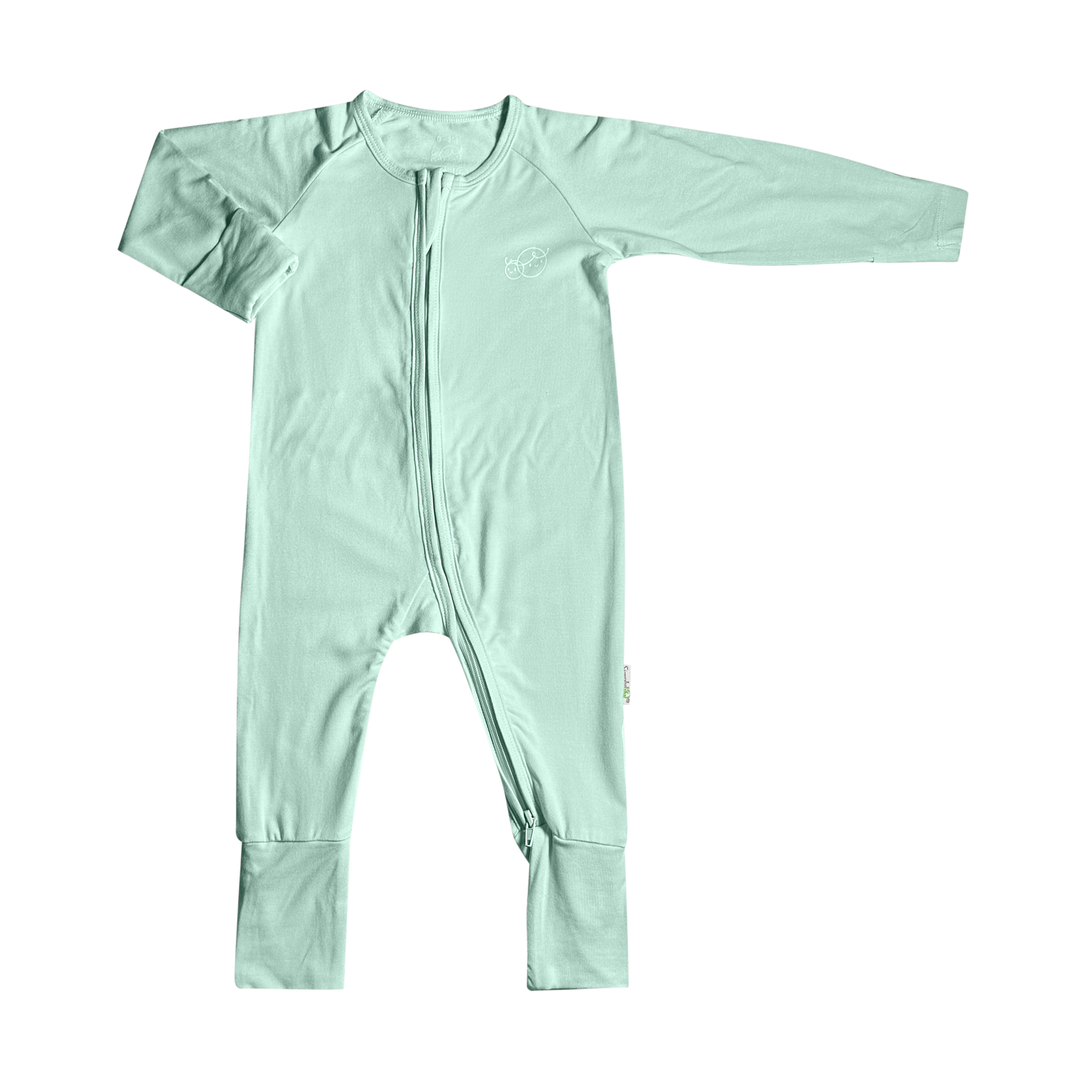 Baby Long-sleeved Zipper Sleepsuit (Foldable Mittens & Footies) - TENCEL™ Modal