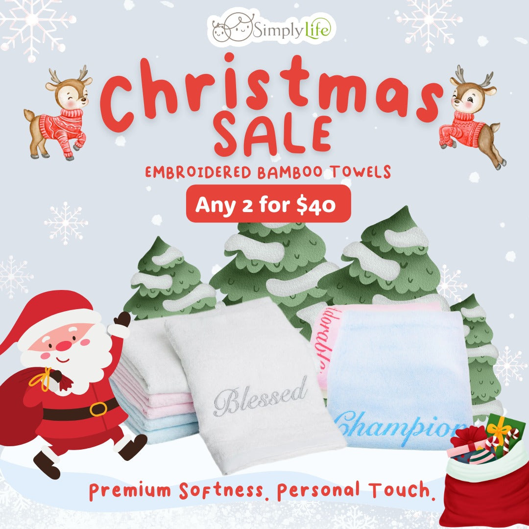 Embroidered Towels - 2 for S$40