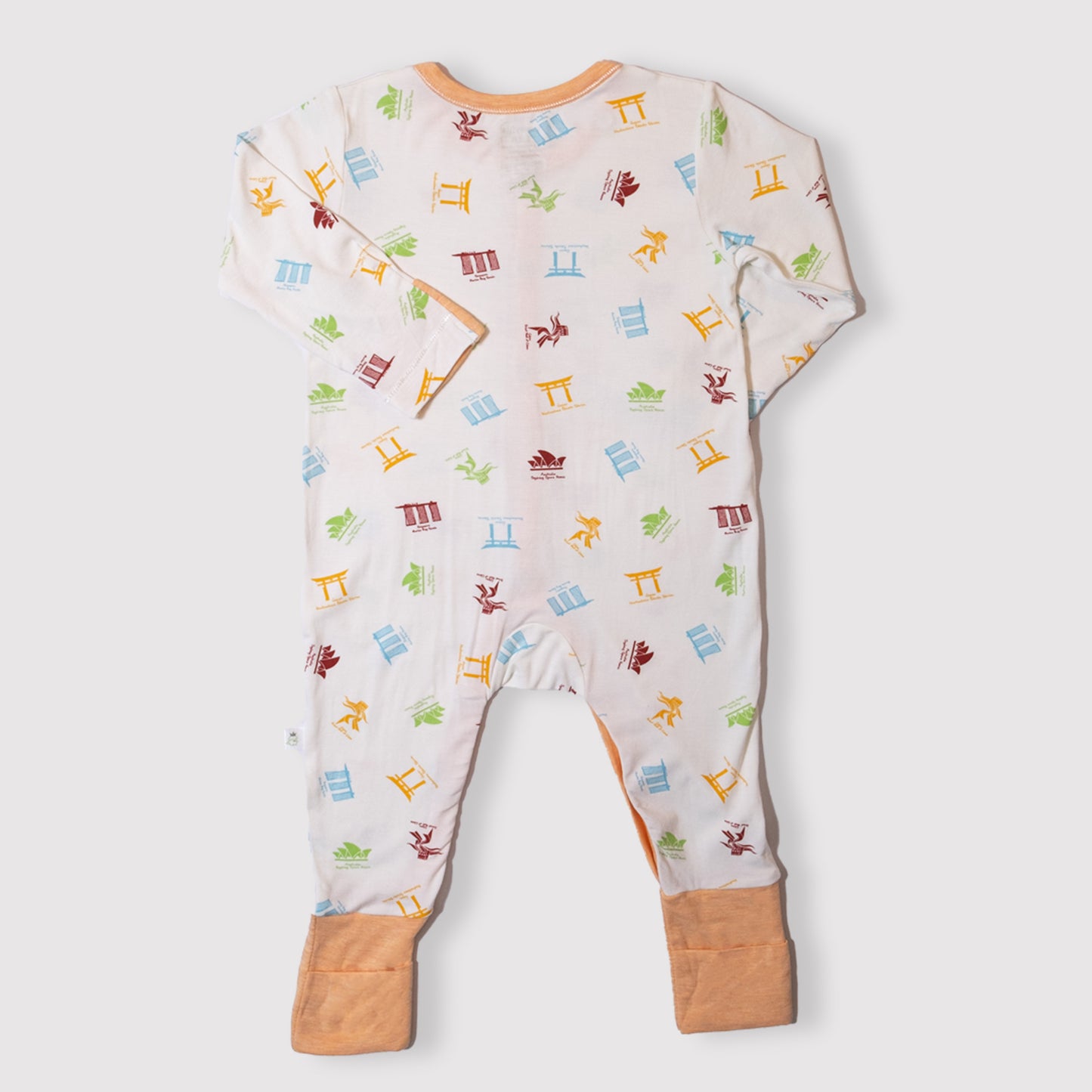 Travel - Baby Long-sleeved Zipper Sleepsuit (Foldable Mittens & Footies)