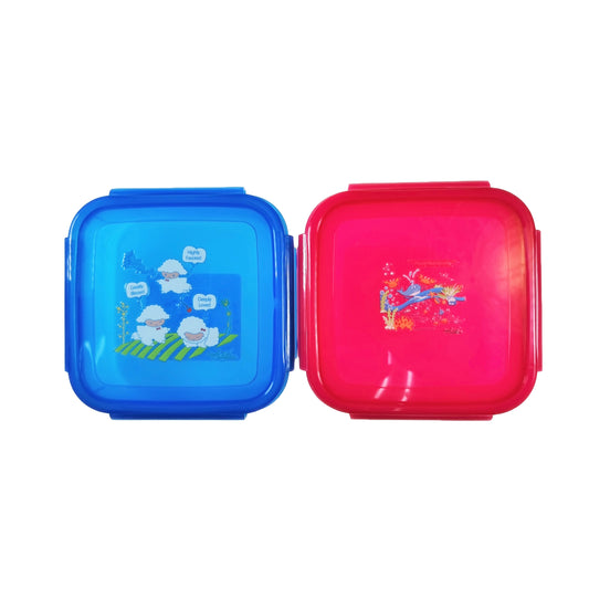 Kids Square Lunch Box (Snap Lock)