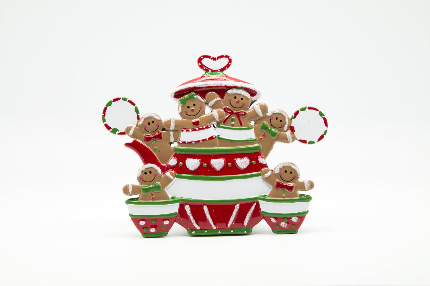 Gingerbread Man Teapot - Christmas Table Topper Ornament (Suitable for Personalization)