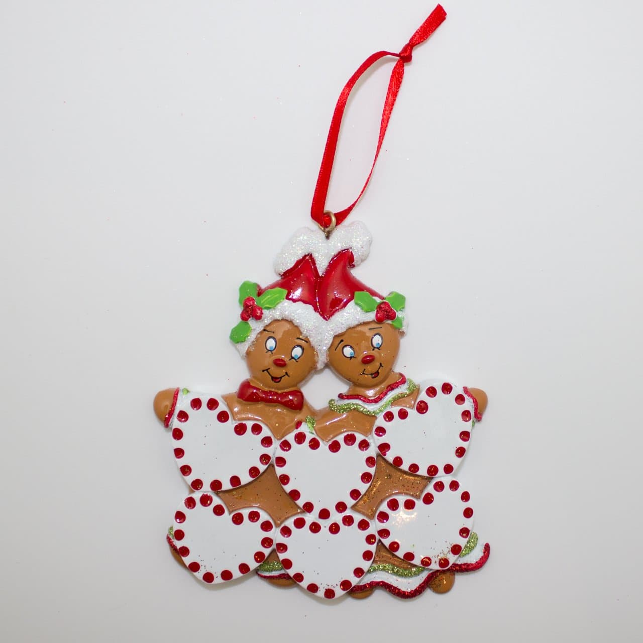 Gingerbread Man Hearts - Christmas Ornament (Suitable for Personalization)