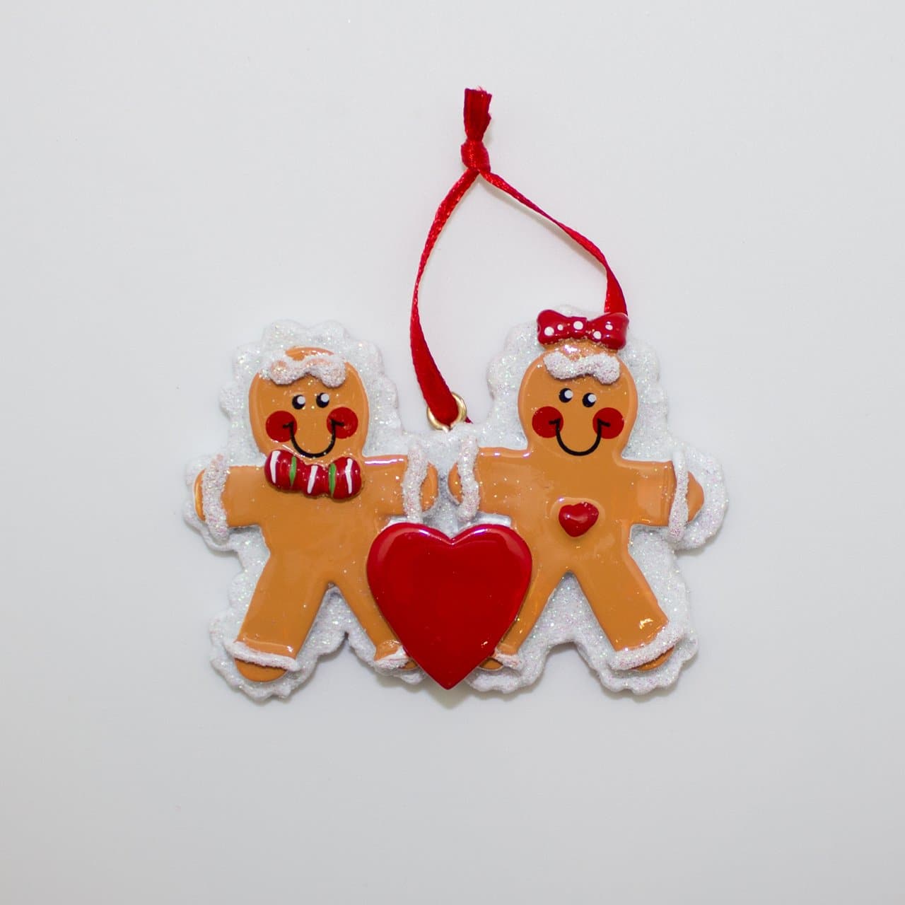 Gingerbread Man Heart - Christmas Ornament (Suitable for Personalization)