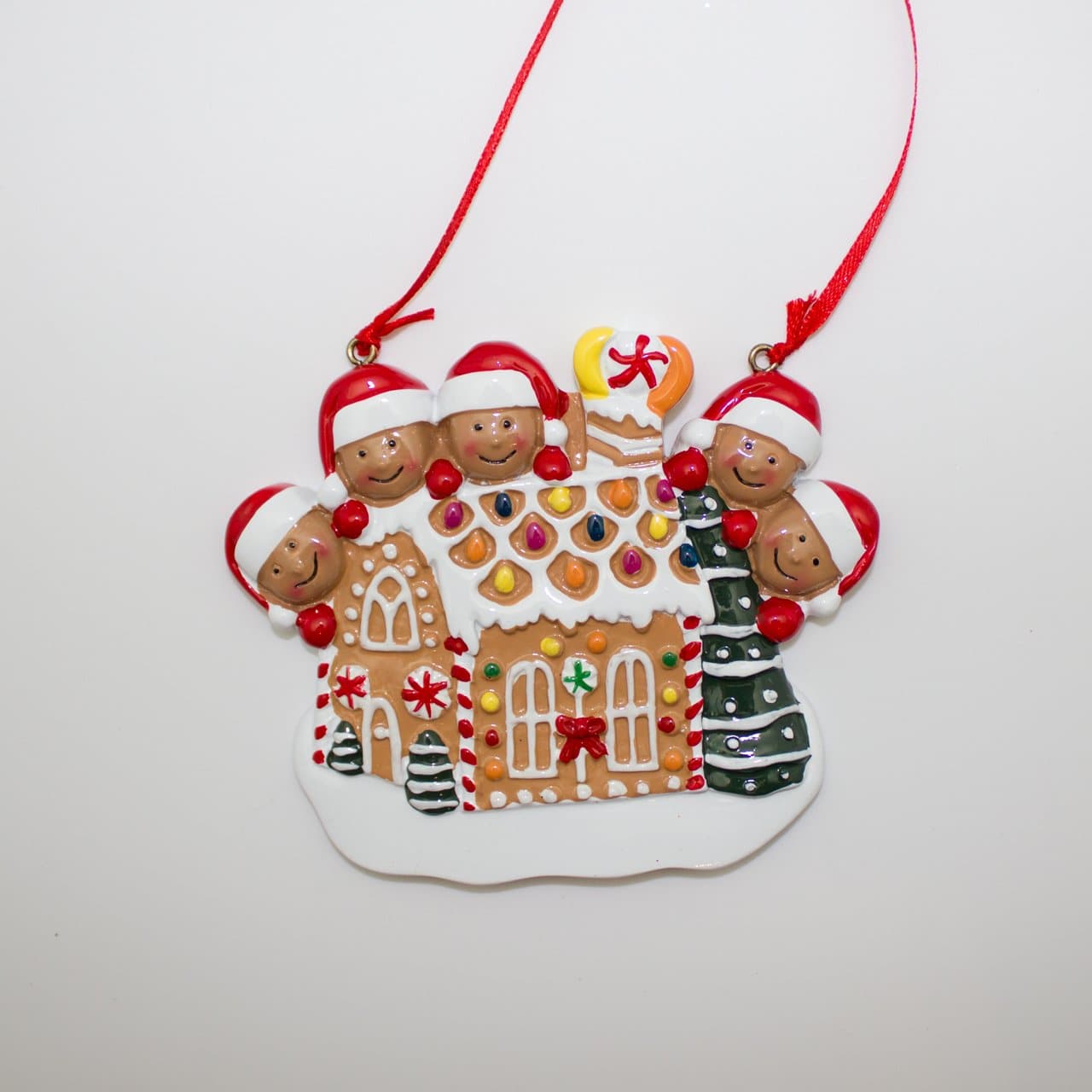 Gingerbread Man House - Christmas Ornament (Suitable for Personalization)