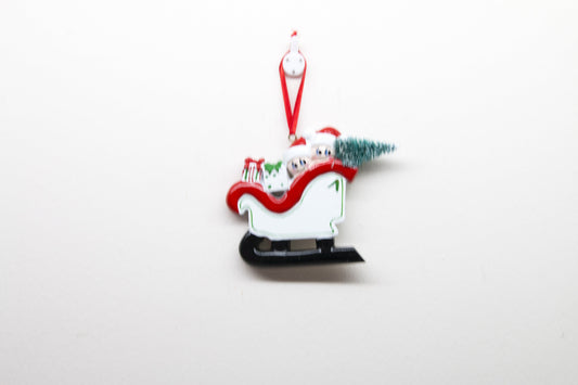 Sleigh - Christmas Ornament (Suitable for Personalization)
