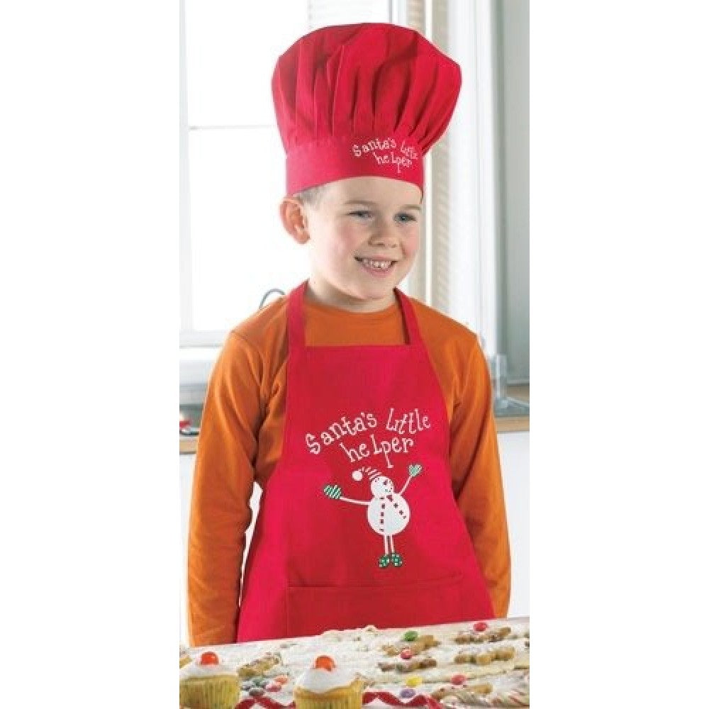 Cooksmart - Kids 2-pieces Apron & Chef Hat Set  (Santa's Little Helper)